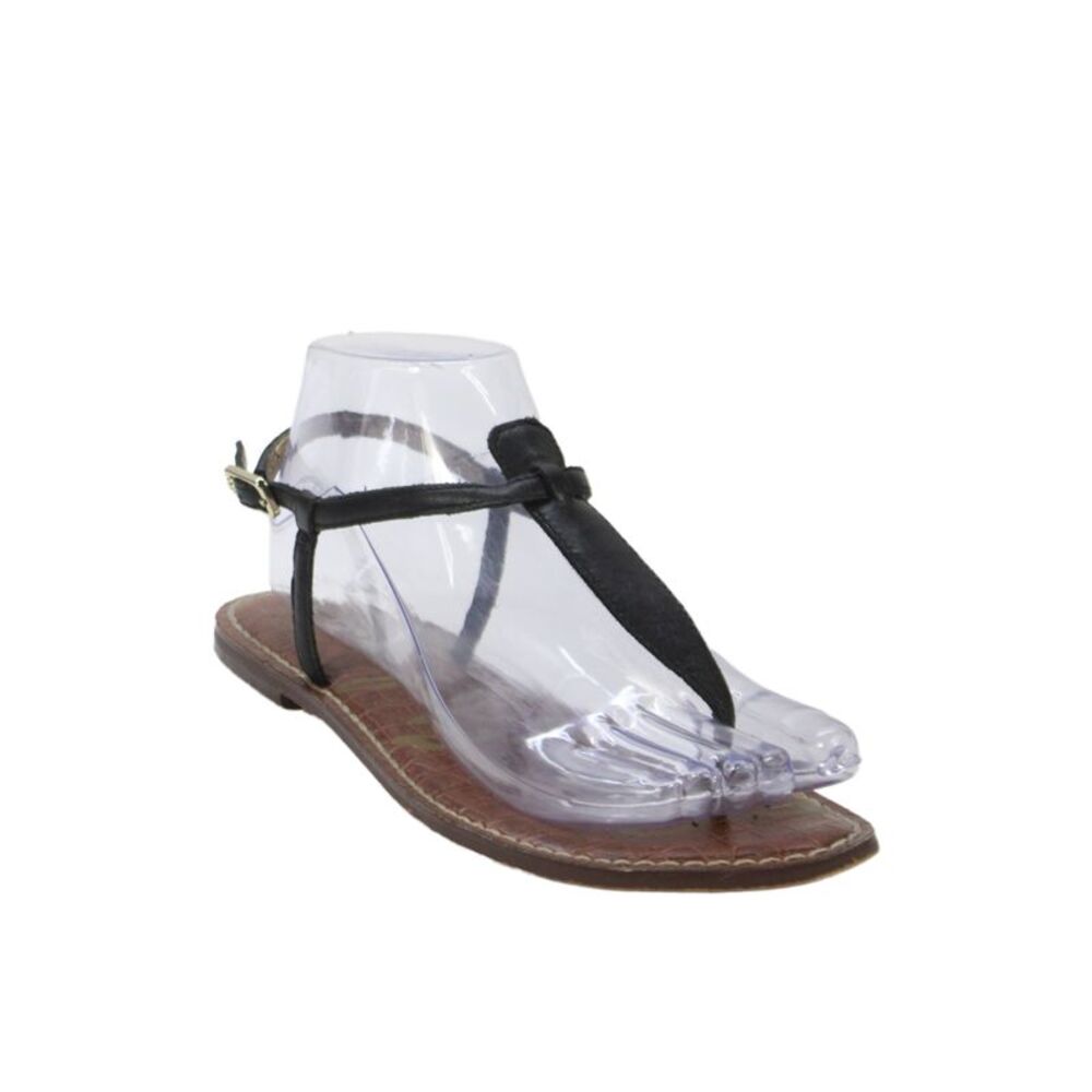Sam Edelman Womens Leather Thong Slingbacks Gigi Sandals Black Size 6.5 Medium